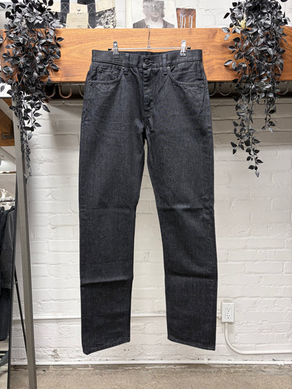 Helmut Lang x Uniqlo Raw Black Bootcut Denim