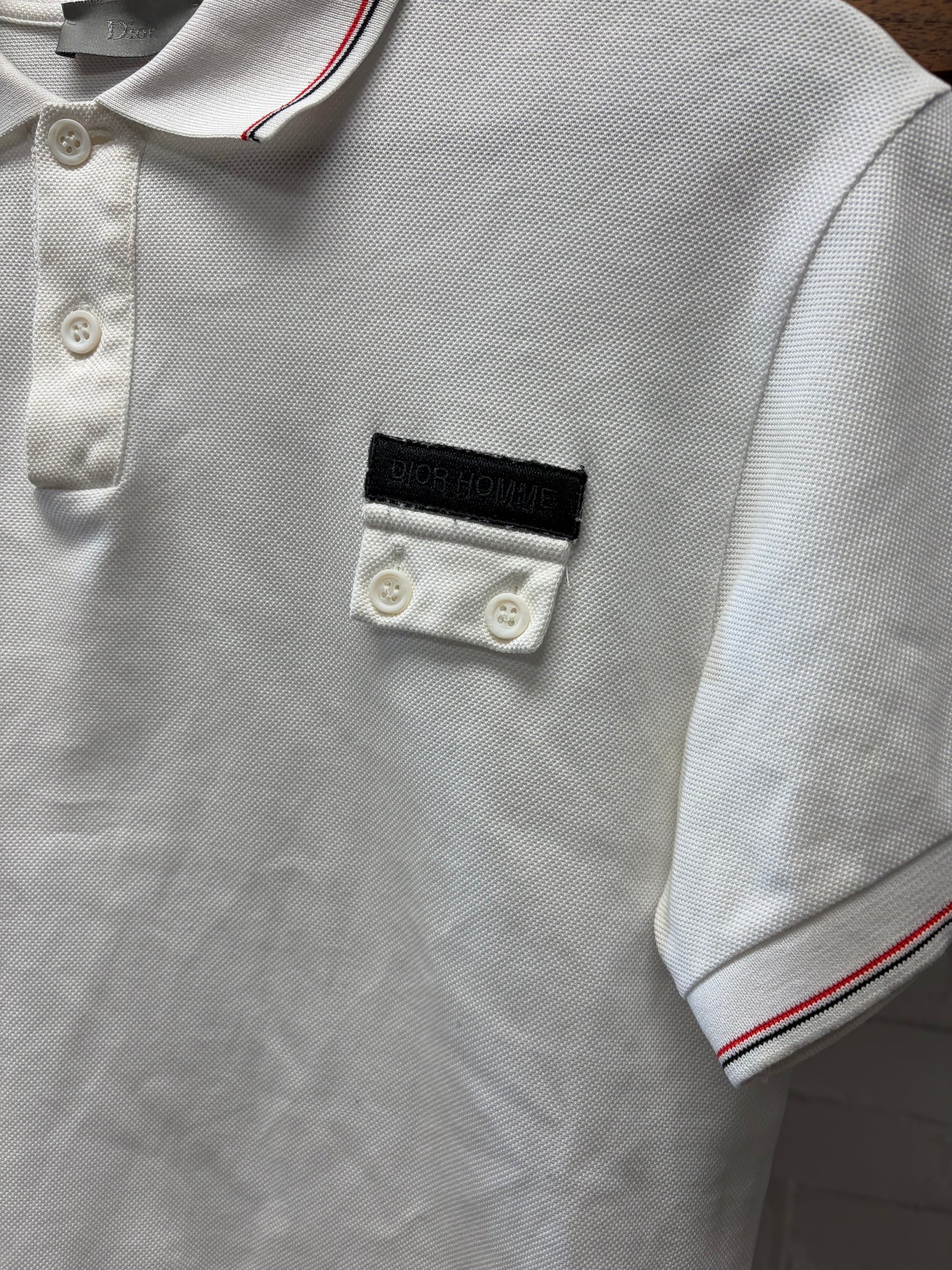 Dior Homme ‘Patch Logo’ White/Red Polo