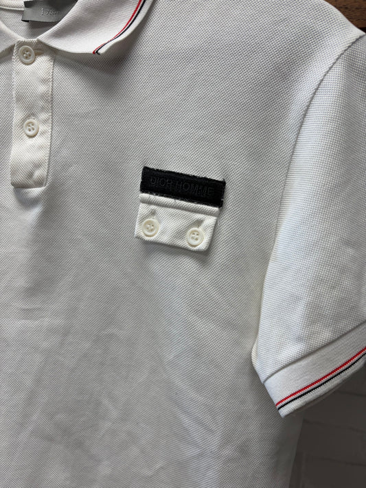 Dior Homme ‘Patch Logo’ White/Red Polo