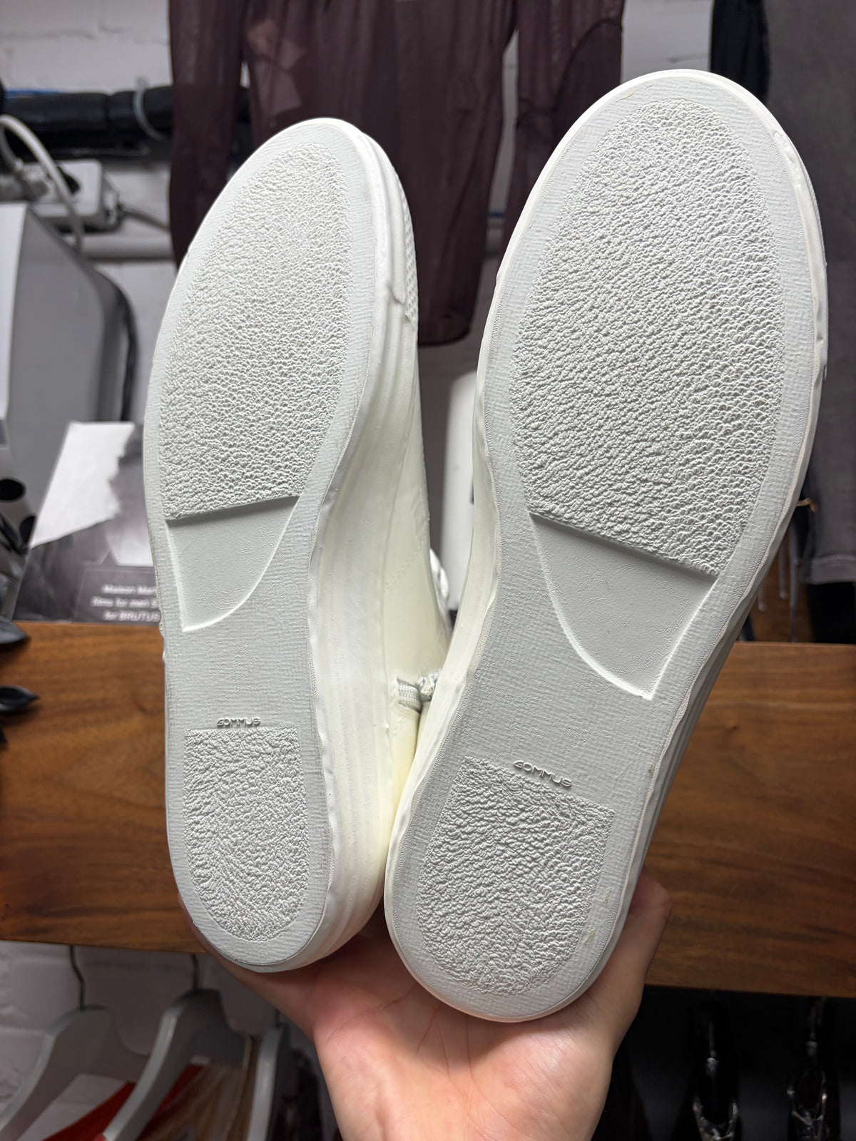 Maison Margiela ‘Stereotype’ White Rubberized ‘Chuck 70’ High Top Sneaker