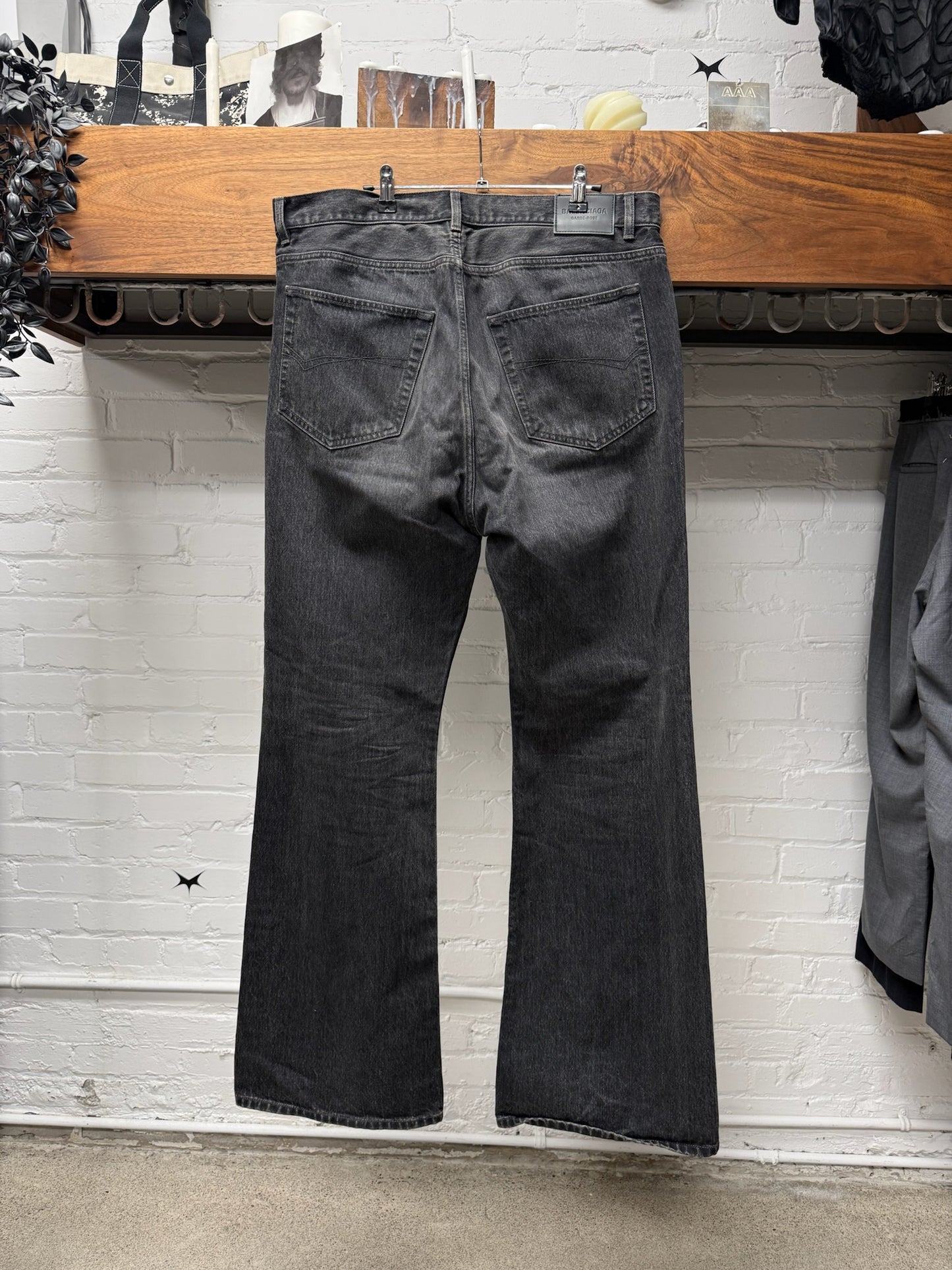 2023 Balenciaga Washed Grey ‘Lost Tapes’ Flared Leg Denim