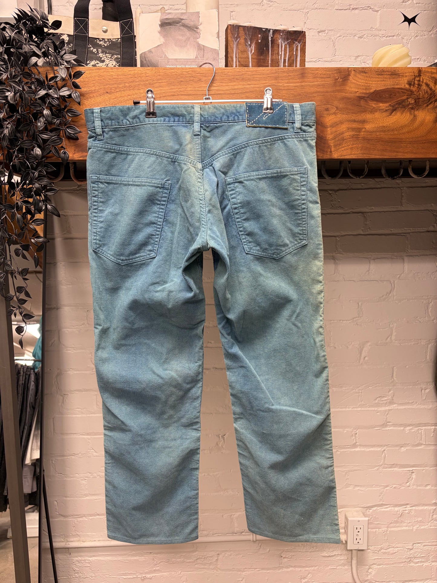 Visvim Overdyed Blue Corduroy Bootcut Denim