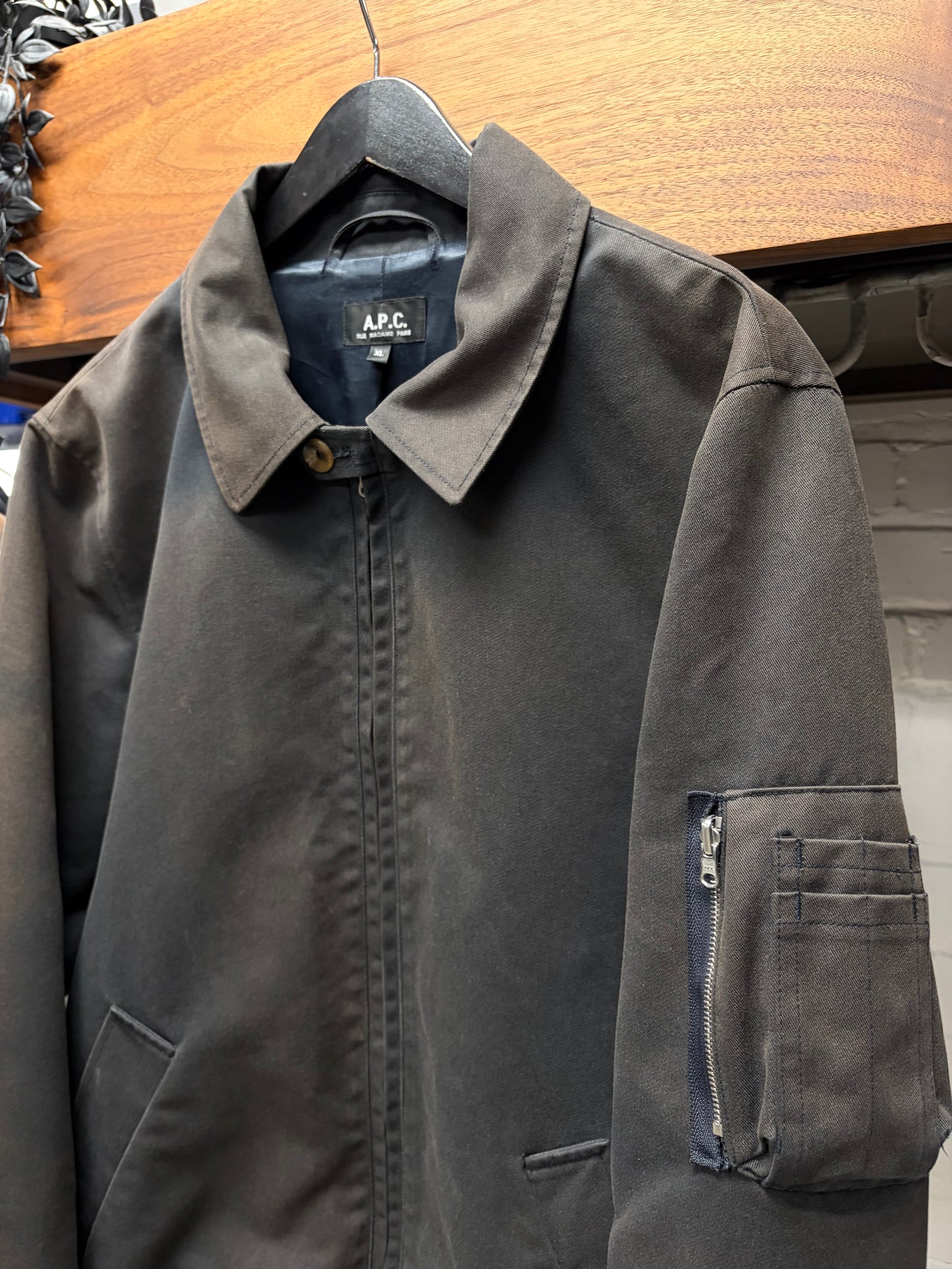 A.P.C. MA-1 Faded Brown Work Jacket