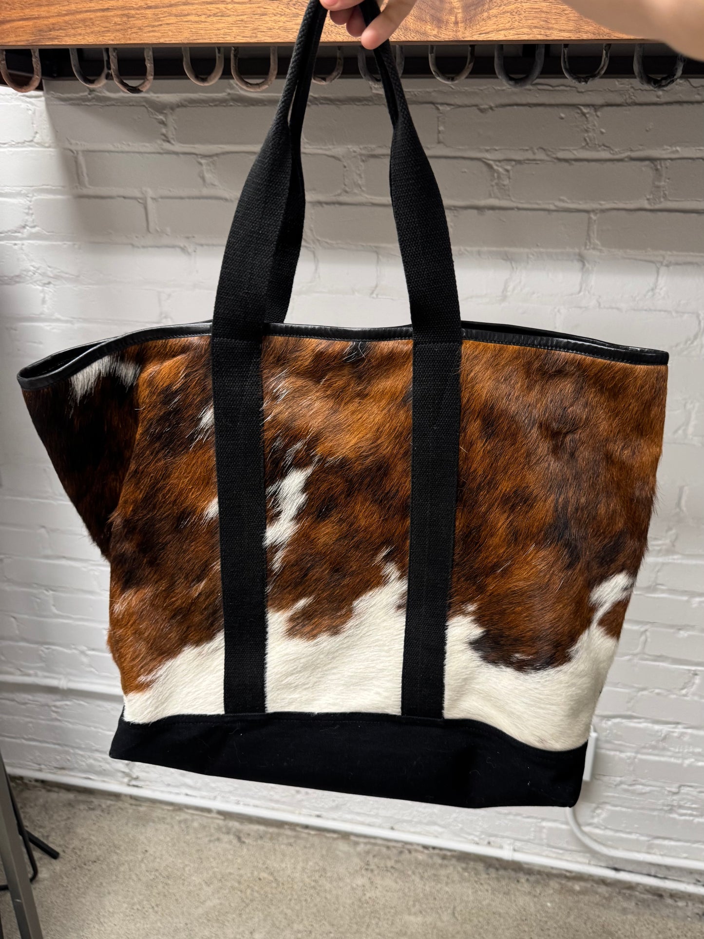 Dries Van Noten ‘Pony-Hair’ Calfskin Leather Cowhide Jumbo Tote Bag