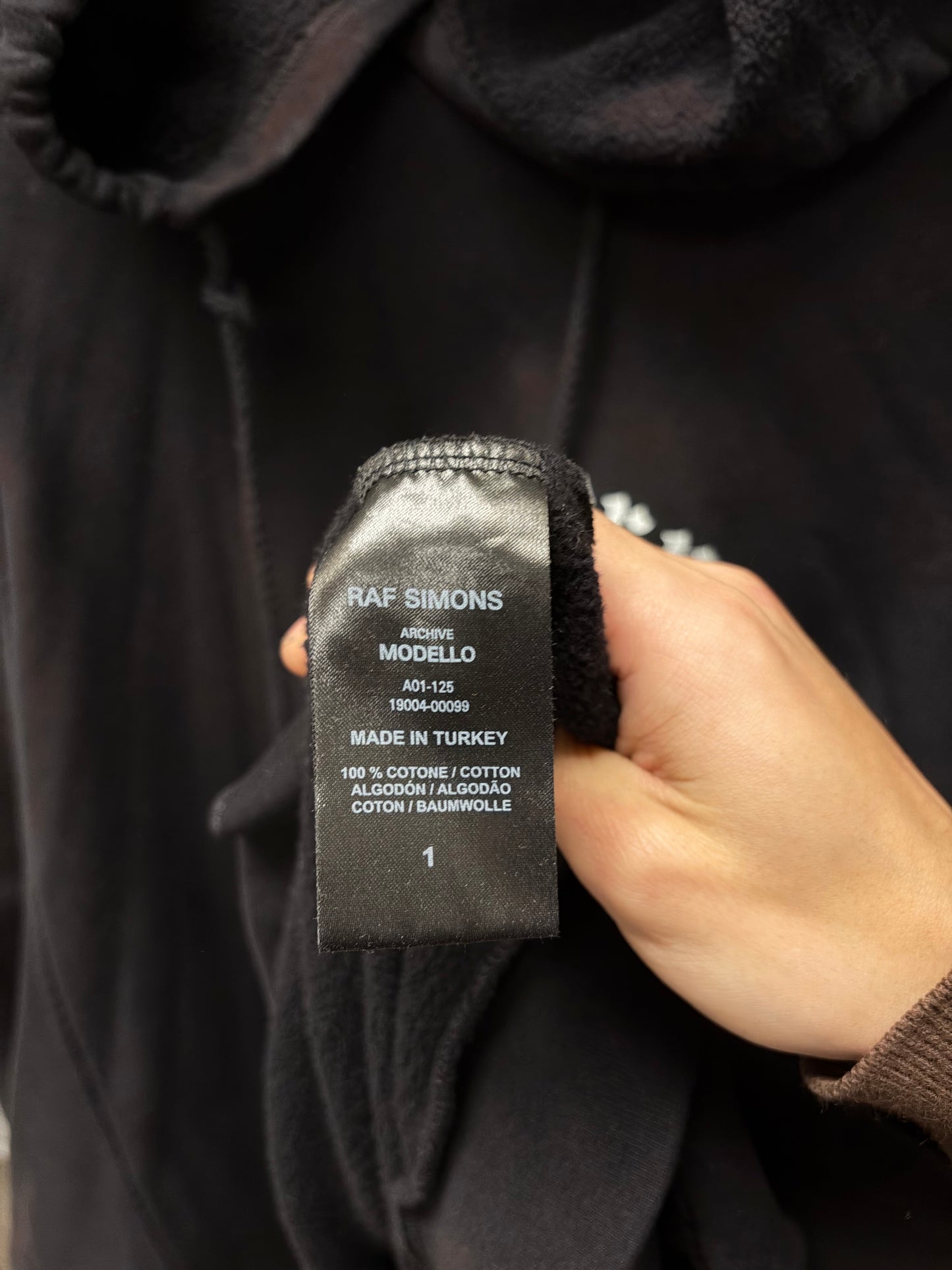 Raf Simons Archive Redux ‘Antwerp’ Black Oversized Hoodie