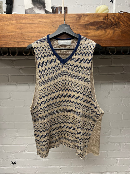 1997 Comme Des Garçons Homme Diamond Patterned Knit Vest