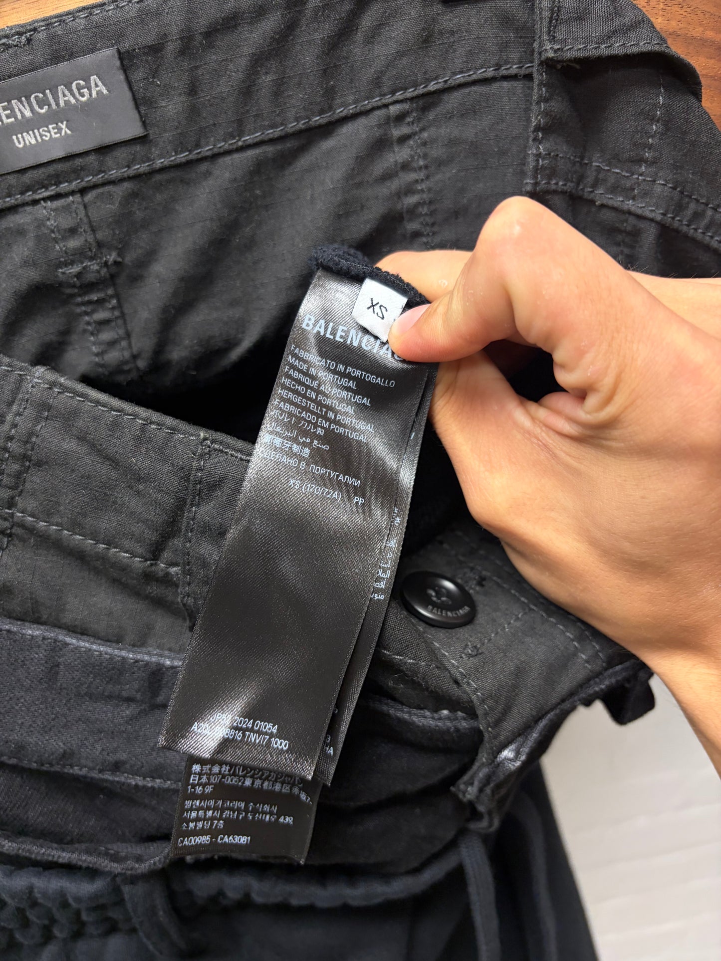AW2024 Balenciaga Triple Layered Black Sweatpant/Hybrid Wide Leg Denim