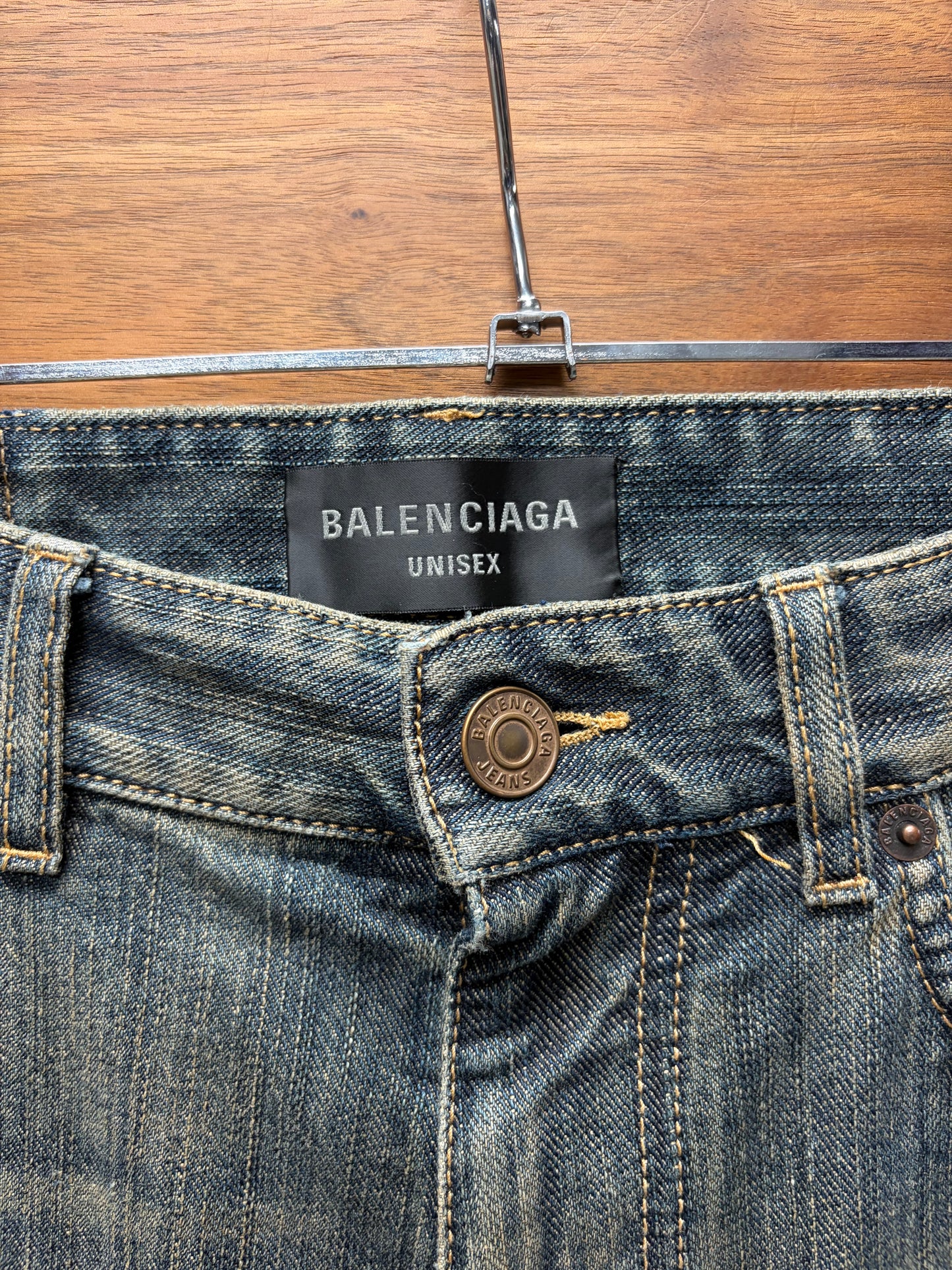 SS2025 Balenciaga ‘Lost Tapes’ Flared Dirt Wash Denim