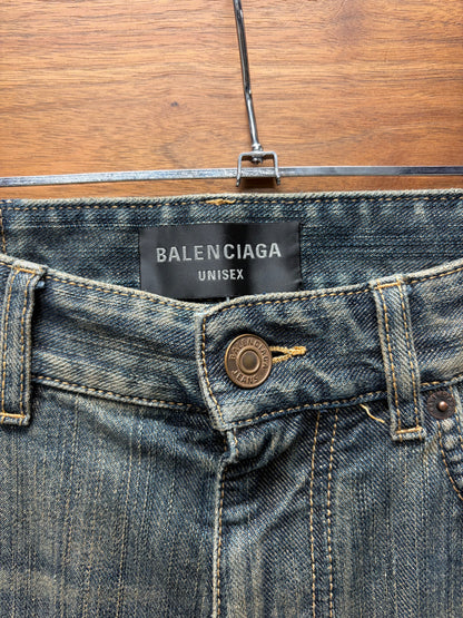 SS2025 Balenciaga ‘Lost Tapes’ Flared Dirt Wash Denim