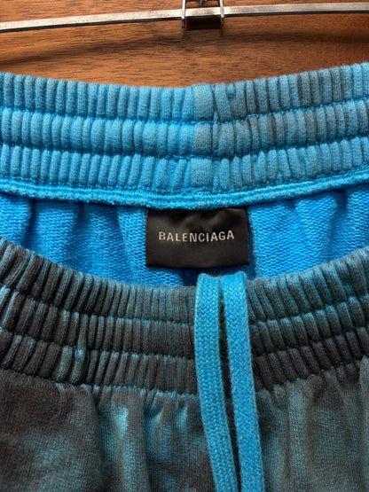 SS2023 Balenciaga ‘Skater’ Blue Graffiti Wide Leg Drawstring Sweatpants