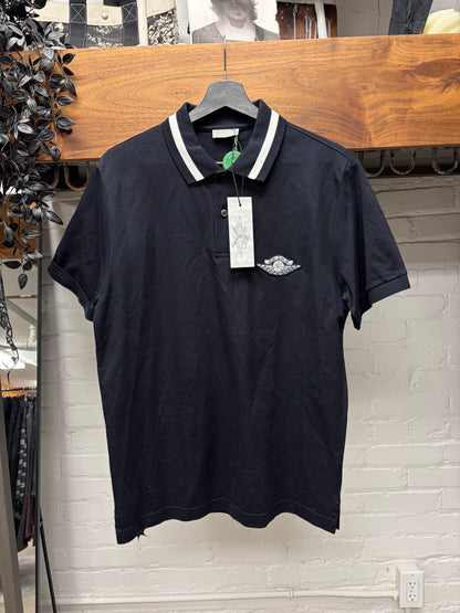 Dior x Air Jordan Navy/White Crest Logo Polo