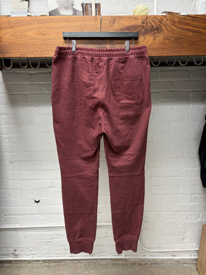 Balmain Oxblood Red Biker Sweatpants
