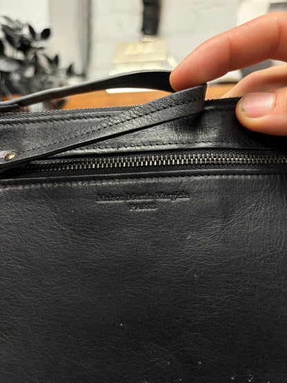 Margiela Black ‘Grained Leather’ Clutch Pouch