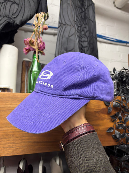 Balenciaga Purple ‘Unity’ Snowboard Logo Purple Strapback Baseball Cap