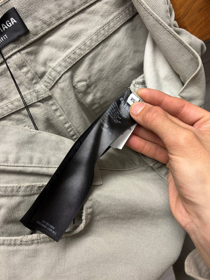 2022 Balenciaga Dirt Washed Grey Bootcut Denim
