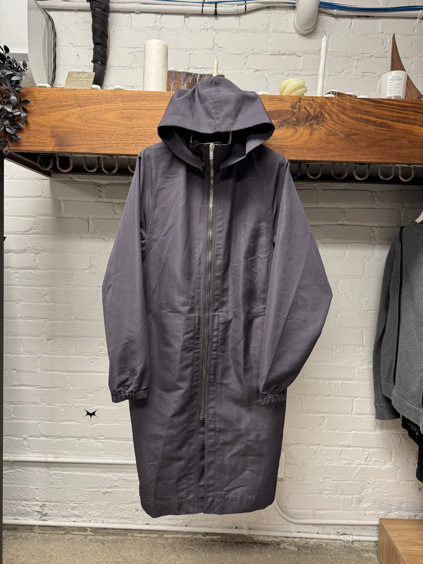 SS21 Rick Owens ‘Phlegethon’ Plum Fishtail Parka