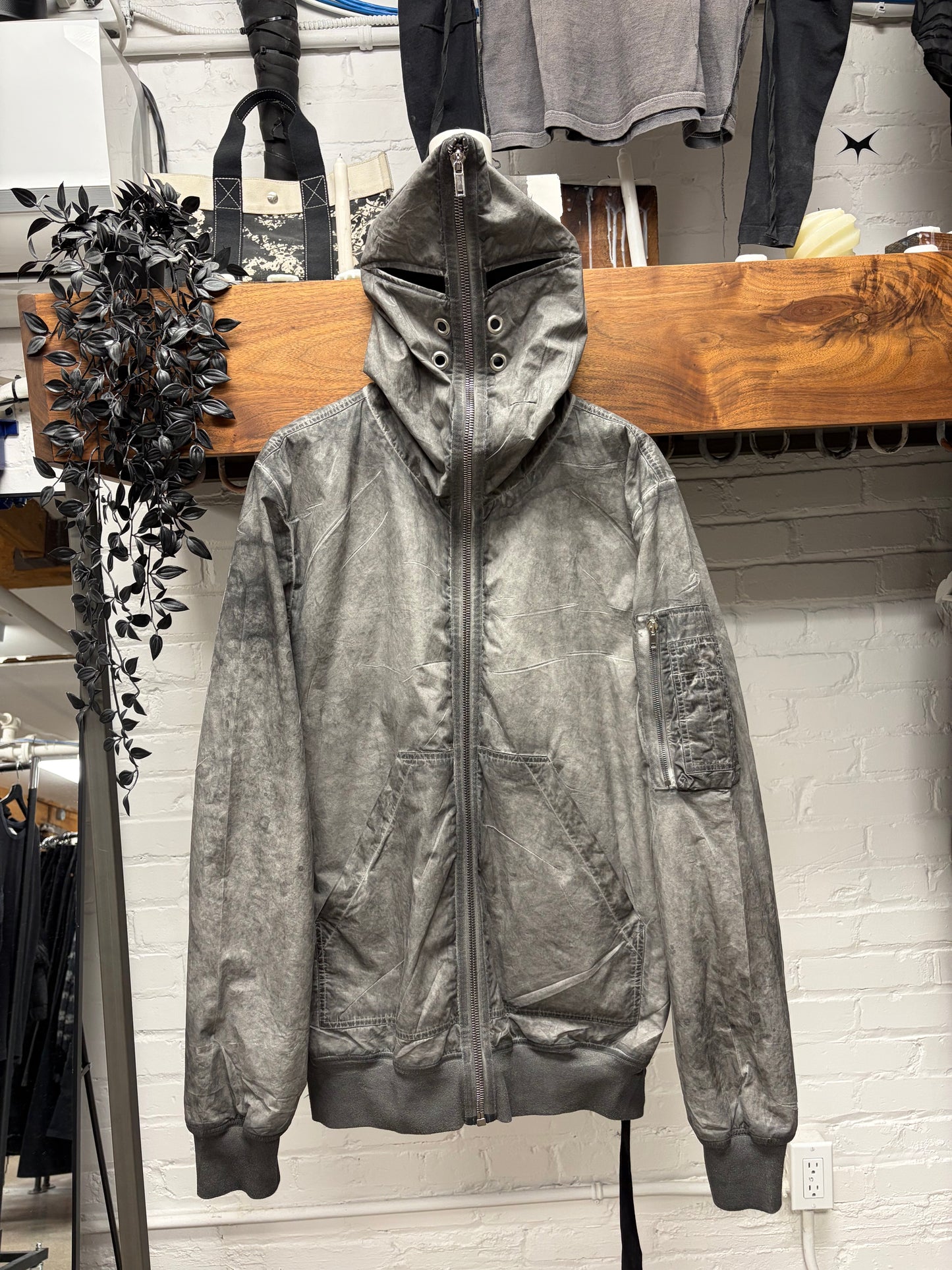Rick Owens ‘Gimp’ Flight Dark Dust Bomber Jacket
