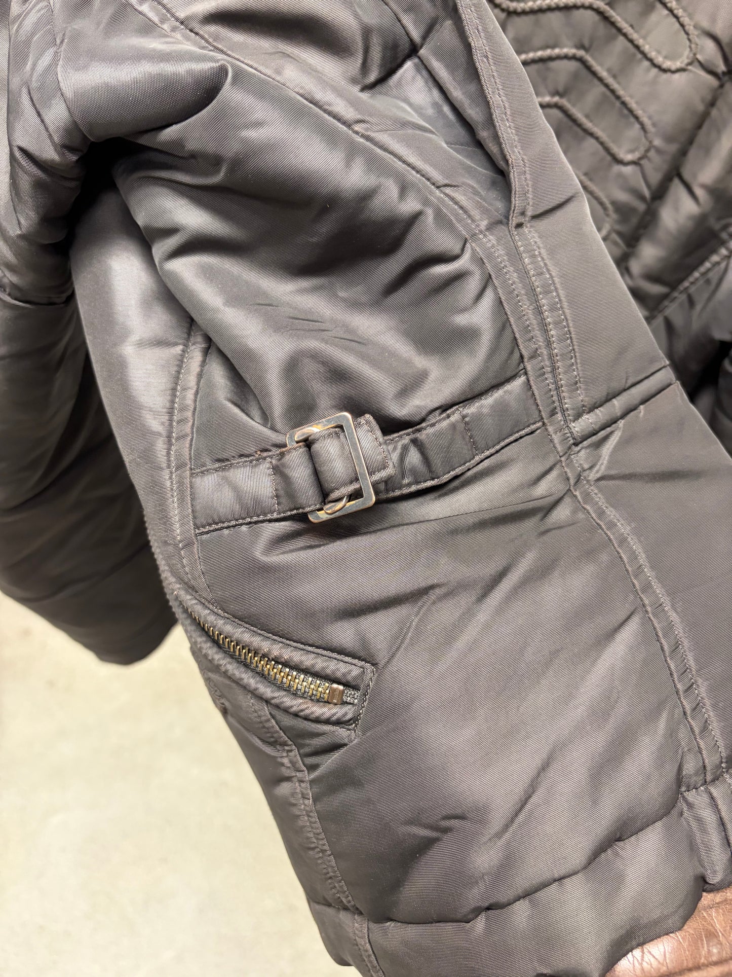 AW1998 Issey Miyake ‘Exoskeleton’ Ribbed Brown Padded Jacket