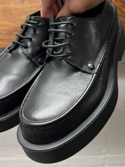 Ann Demeulemeester Black Leather Low-top Shoes