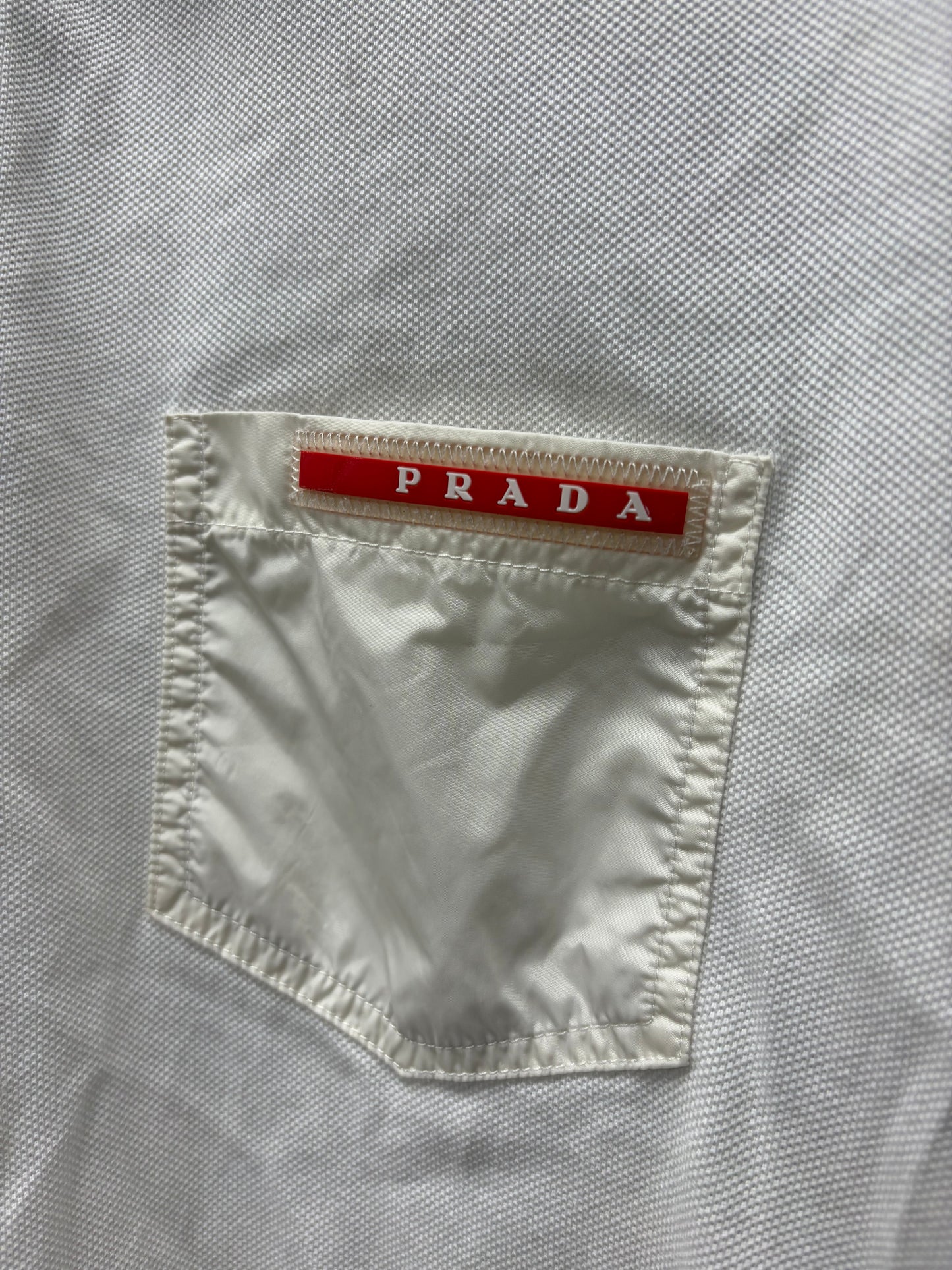 SS2000 Prada Sport White Cotton Polo
