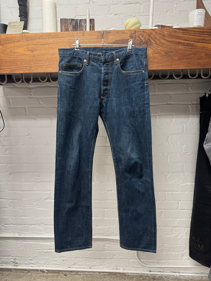 Dior Homme Raw Blue ‘Button Fly’ Skinny Denim