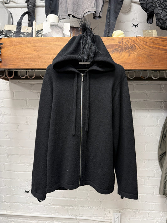 AW2003 Helmut Lang ‘Re-Edition’ Black Cashmere ‘Mohawk’ Hoodie