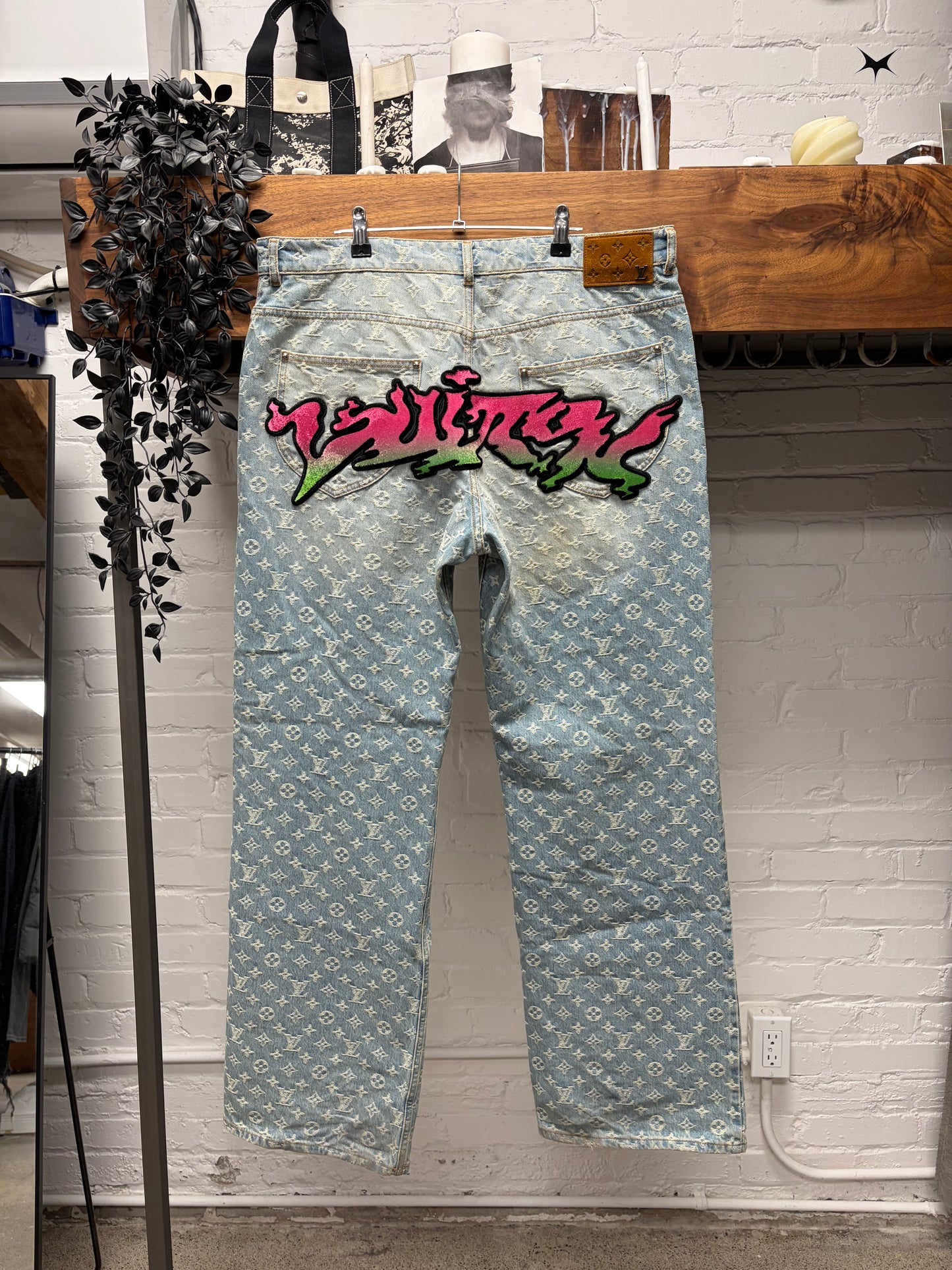 SS2022 Louis Vuitton by Virgil Abloh ‘Graffiti’ Monogram Blue Denim