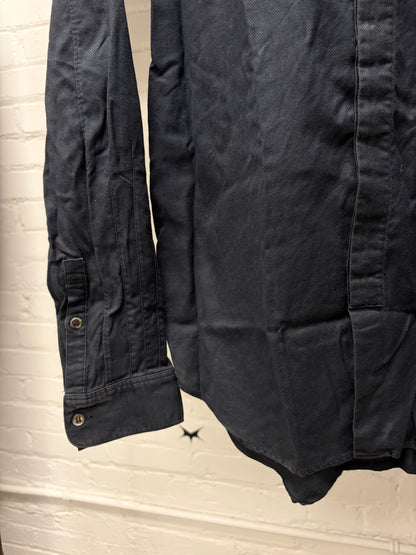 SS2007 Undercover ‘Purple’  Embroidered U Logo Black Button Up Shirt