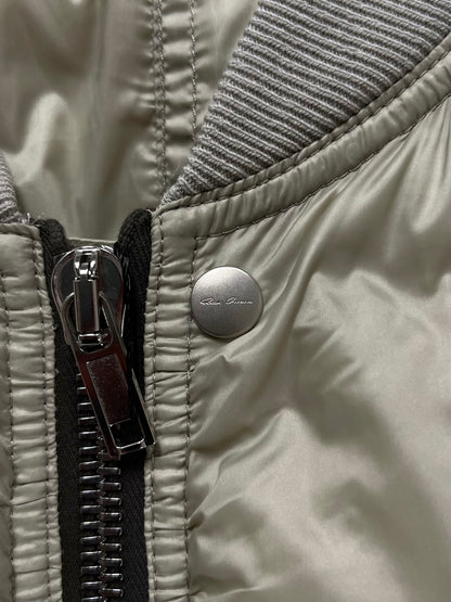 AW2021 Rick Owens ‘Gethsemane’ Milk/Dust Down Filled Bomber Jacket