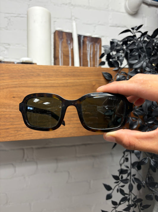 Prada Square Shape Tortoiseshell Sunglasses