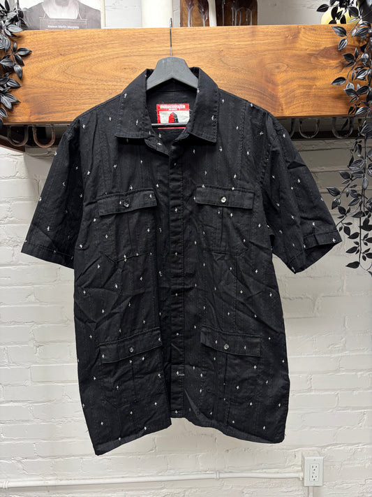 2000s Undercover ‘Star Embroidered’ Black/White Work Shirt