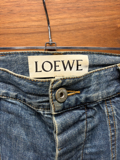 Loewe ‘Fatigue’ Washed Blue Bootcut Denim