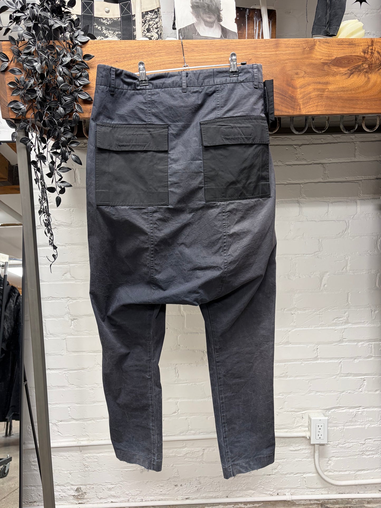 AW2014 Rick Owens ‘Memphis’ Black Patchwork Panelled Pants