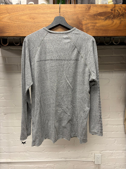 Chrome Hearts Plus Cross ‘Flooded Sleeve’ Grey Henley Cotton Shirt