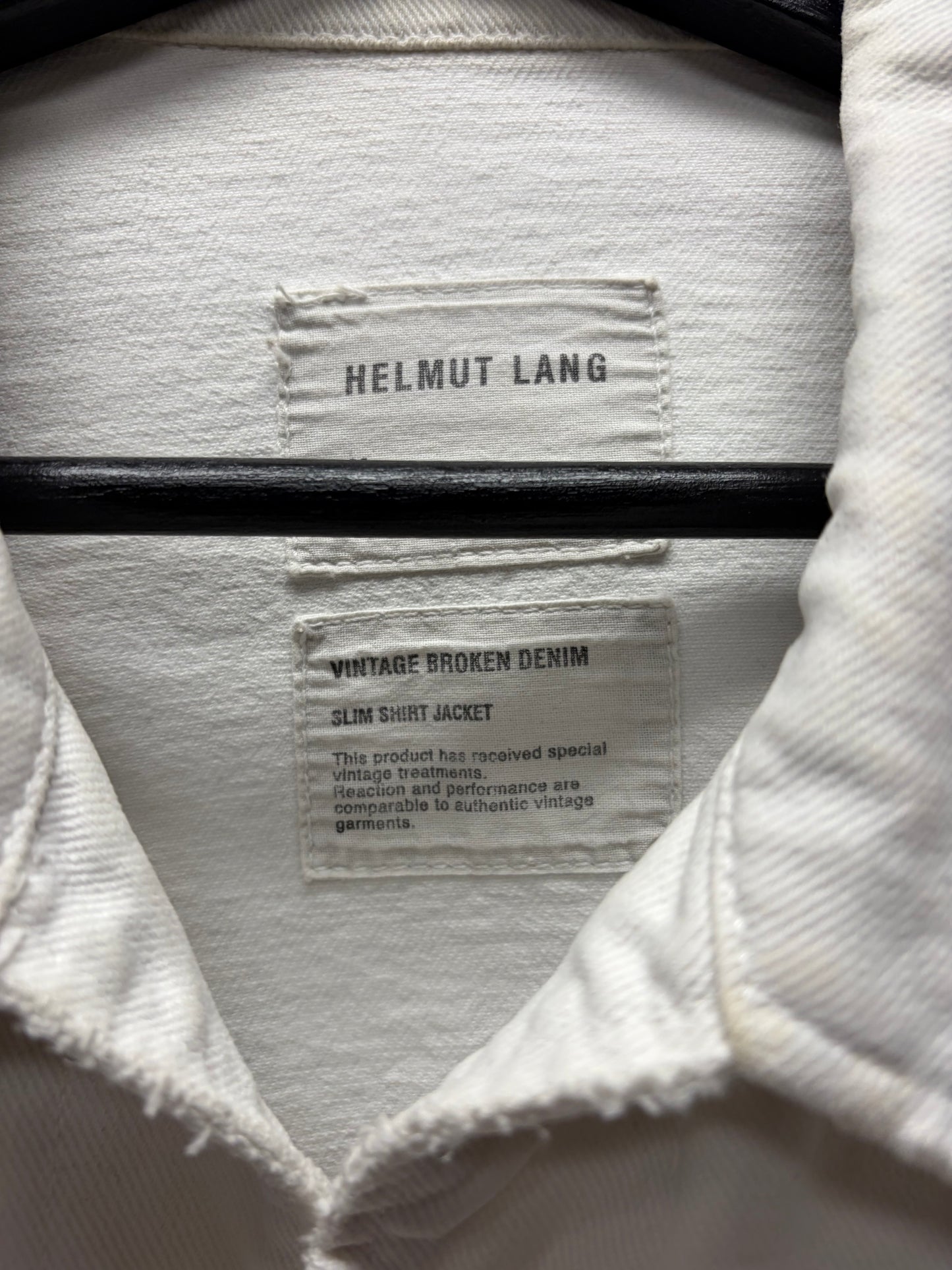 Helmut Lang ‘Vintage Broken Denim’ White Trucker Jacket