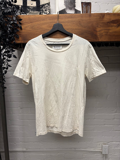 SS2016 Maison Margiela Cream White Basic Blank T-Shirt