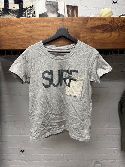 Kapital ‘Surf’ Patch Pocket Grey Cotton T-Shirt