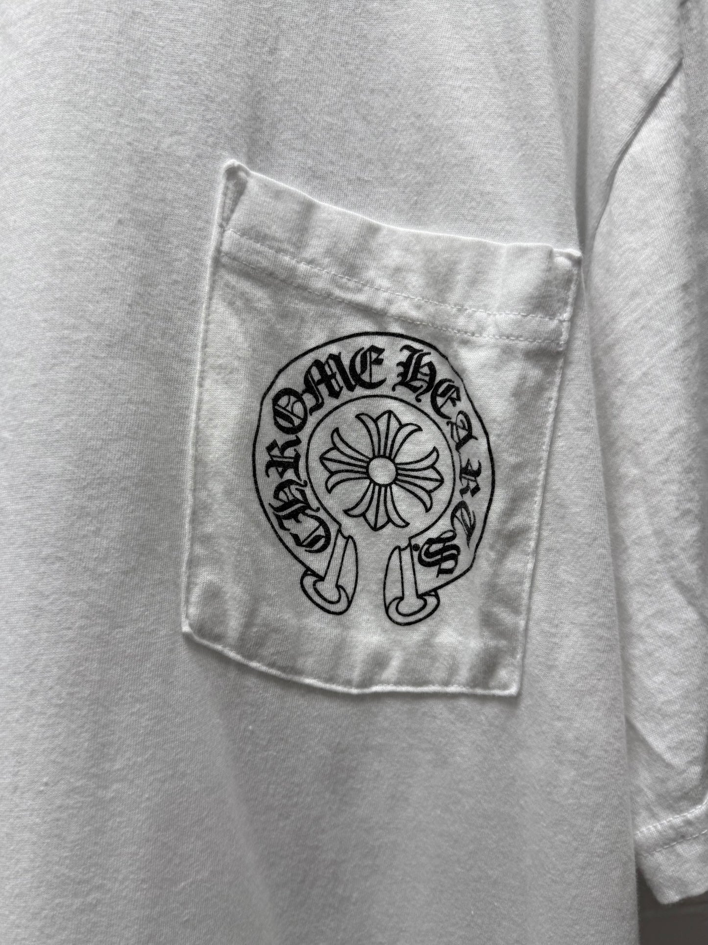 Chrome Hearts ‘Horseshoe’ Plus Cross Logo White Graphic T-Shirt