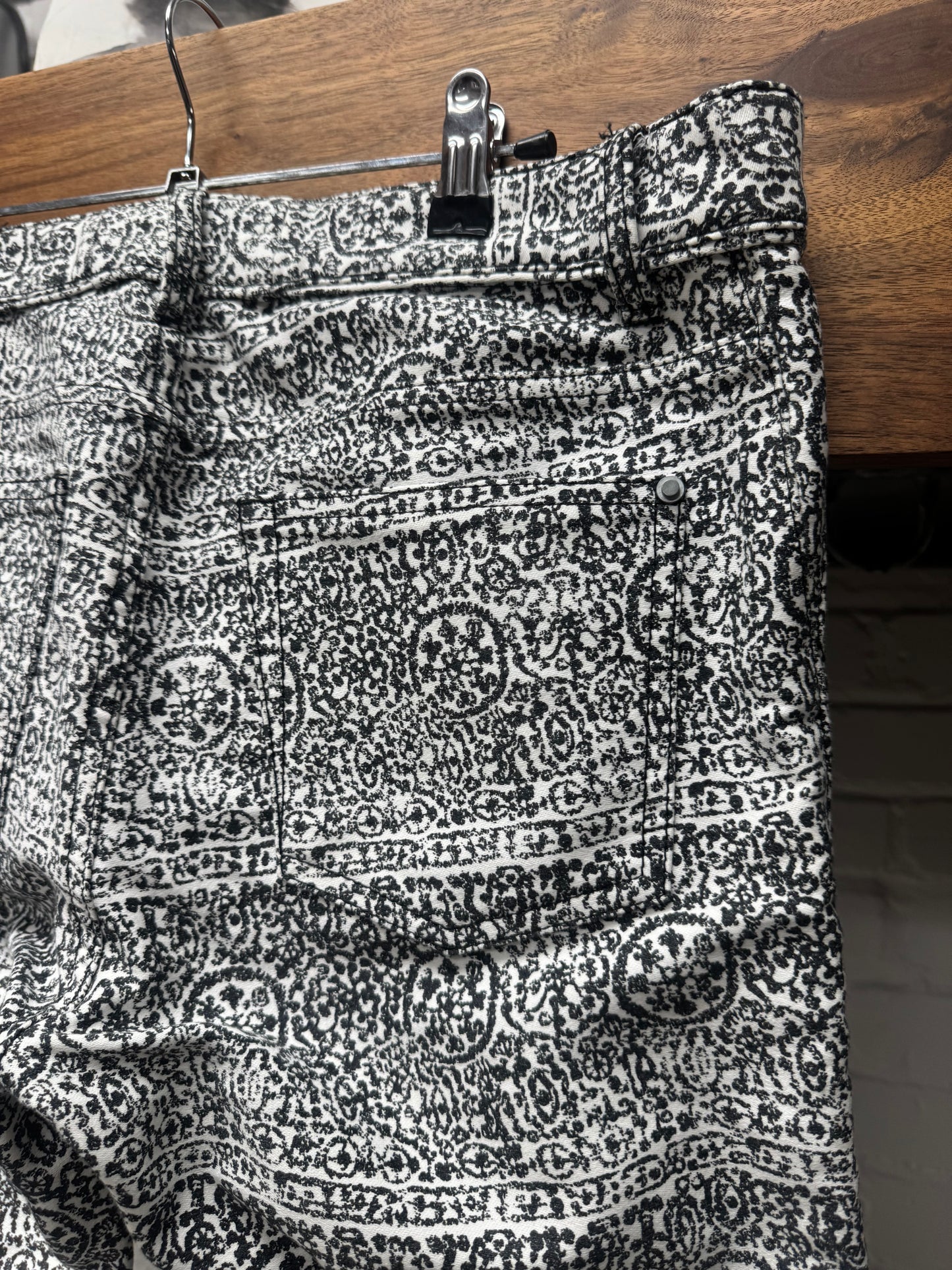 2013 Balenciaga ‘Tapestry’ Full Print Black/White Denim