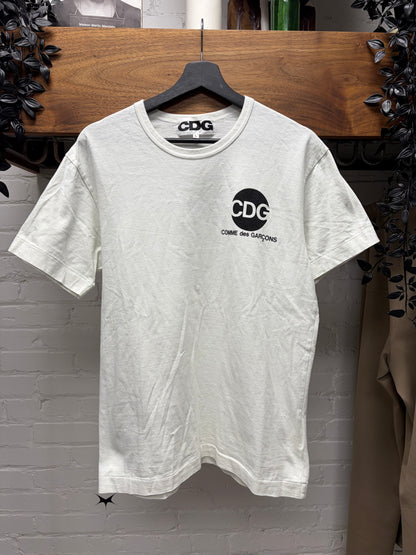 Comme Des Garçons ‘CDG’ Circular Logo White Graphic T-Shirt