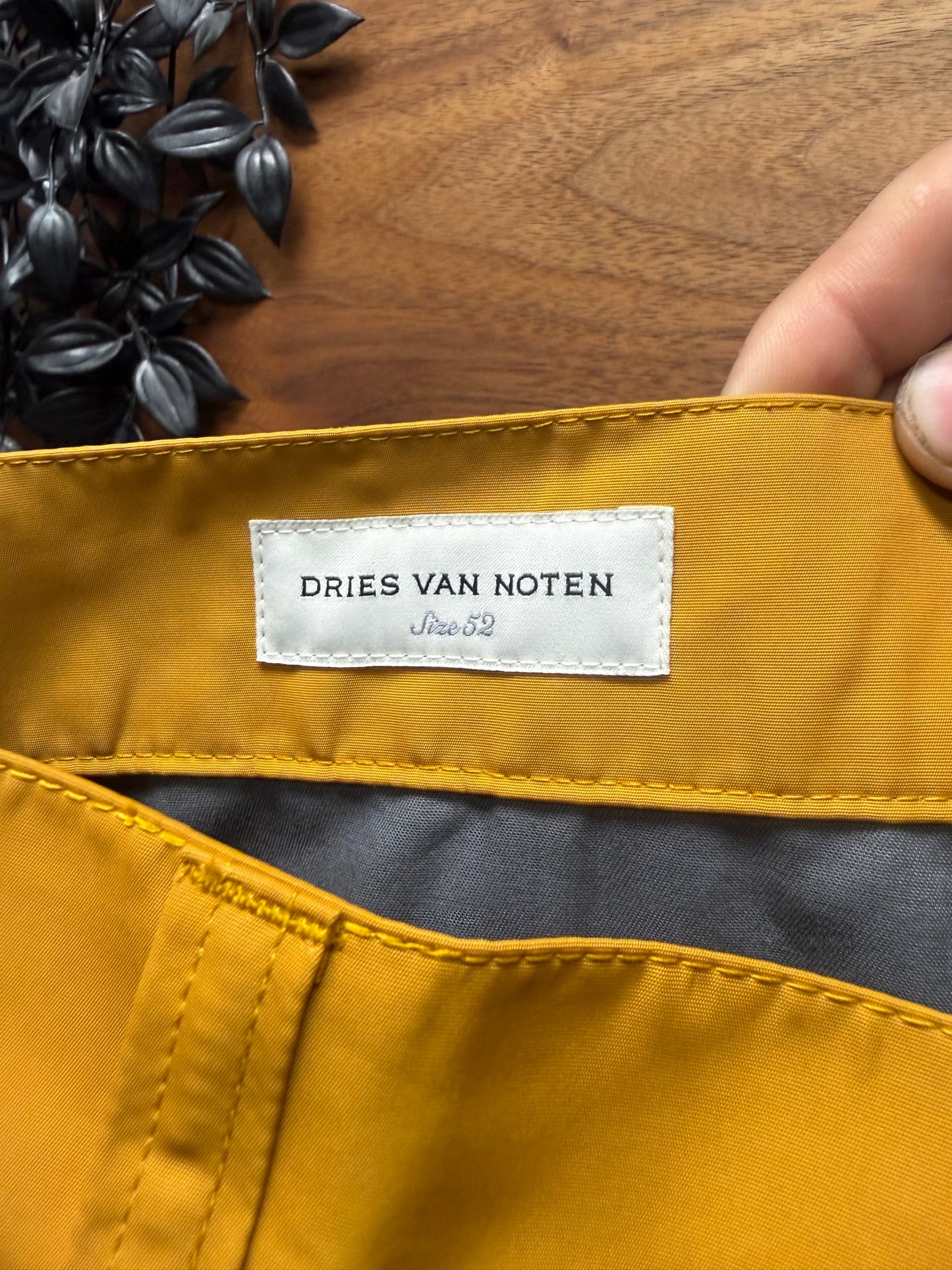 Dries Van Noten ‘Paxford’ Mustard Yellow Straight Cut Cargo Pants
