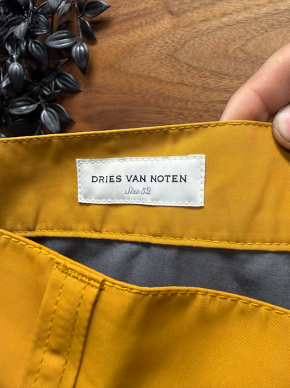 Dries Van Noten ‘Paxford’ Mustard Yellow Straight Cut Cargo Pants