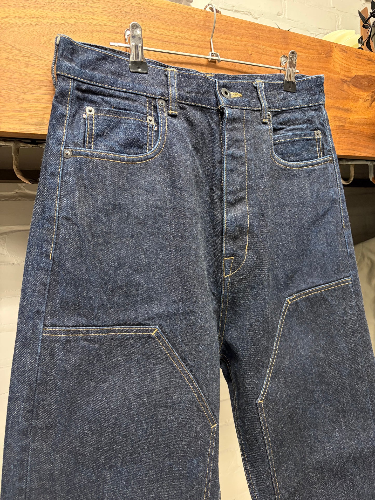Rick Owens Japanese 16oz ‘Double Knee Geth Cut’ Indigo Denim