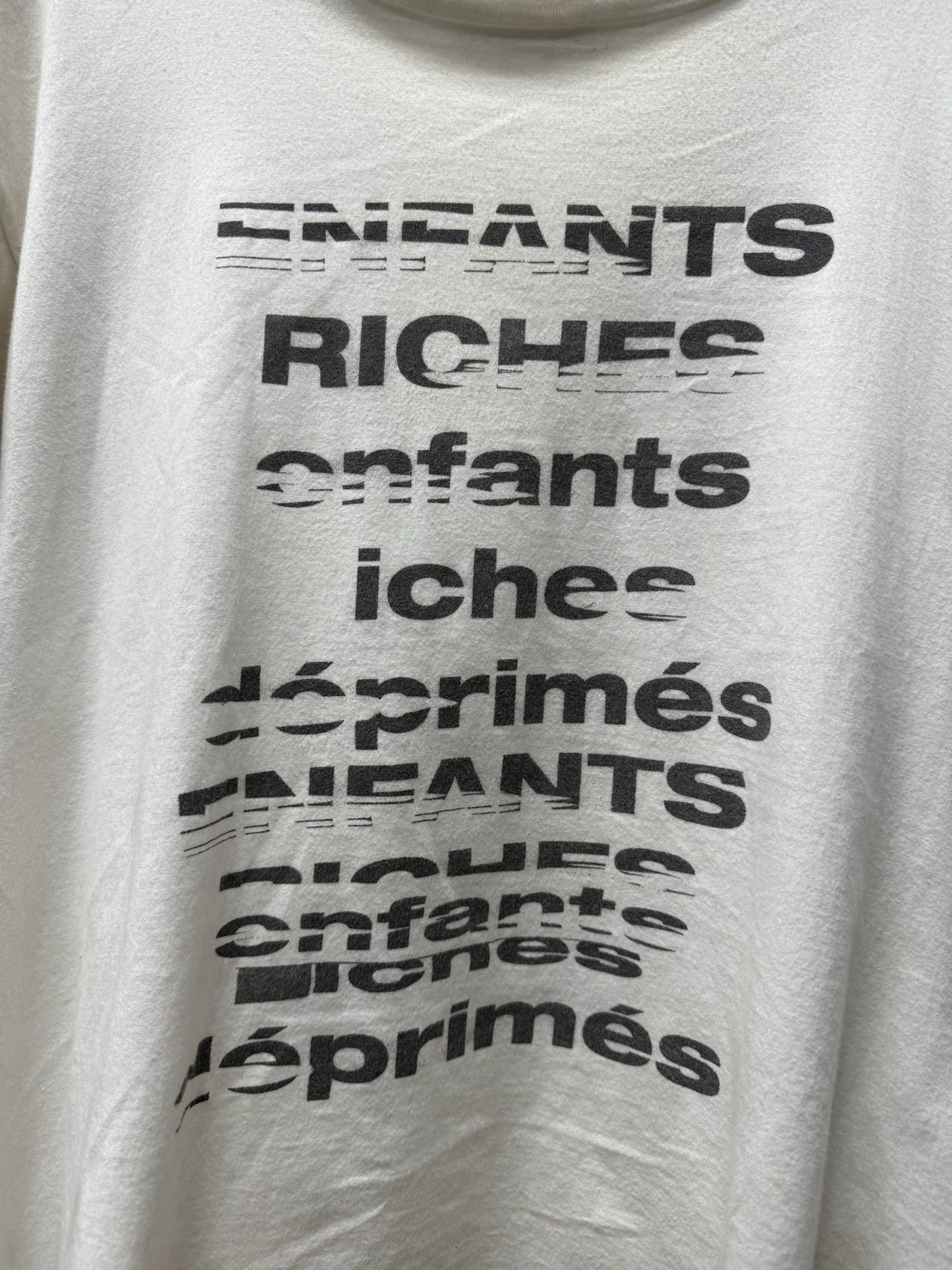 Enfants Riches Deprimes ‘TV Static’ White Logo T-Shirt