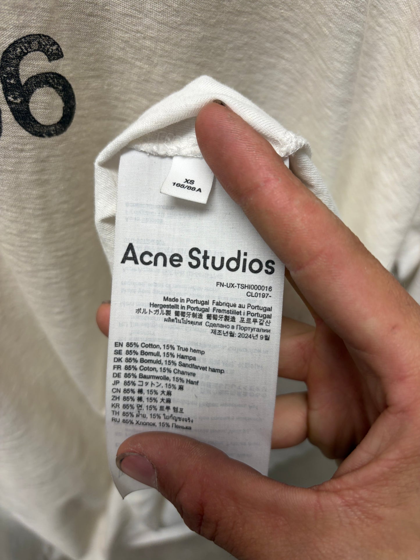 Acne Studios ‘Stockholm Logo’ White Long Sleeve Shirt
