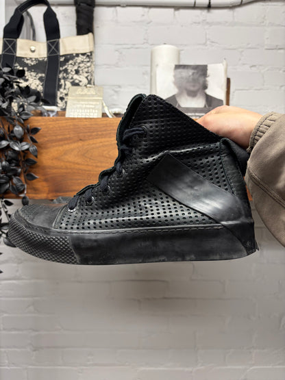 Boris Bidjan Saberi ‘Lazer Cut’ Calfskin Leather High Top Sneakers