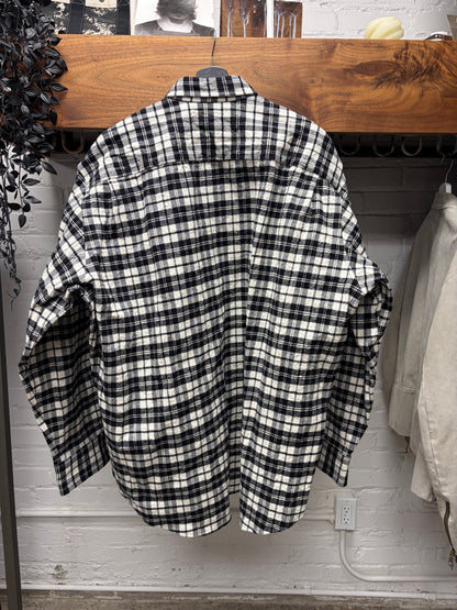Vetements Black/White ‘Metalized’ Pyjama Plaid Oversized Shirt