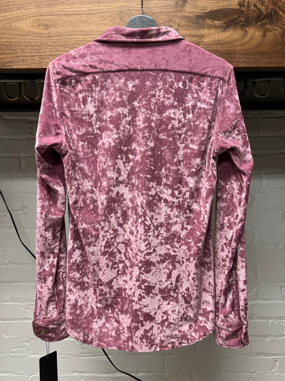 Dries Van Noten Velvet Collared Button Up Shirt