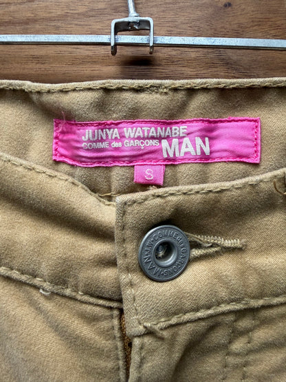 AW2002 Junya Watanabe ‘Jewel’ Pink Cross Studded Moleskin Bootcut Pants