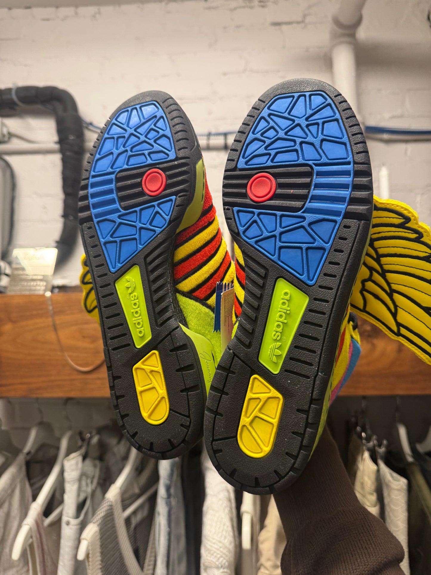Jeremy Scott x Adidas ‘Wings 1.0’ Poppy High Top Sneakers